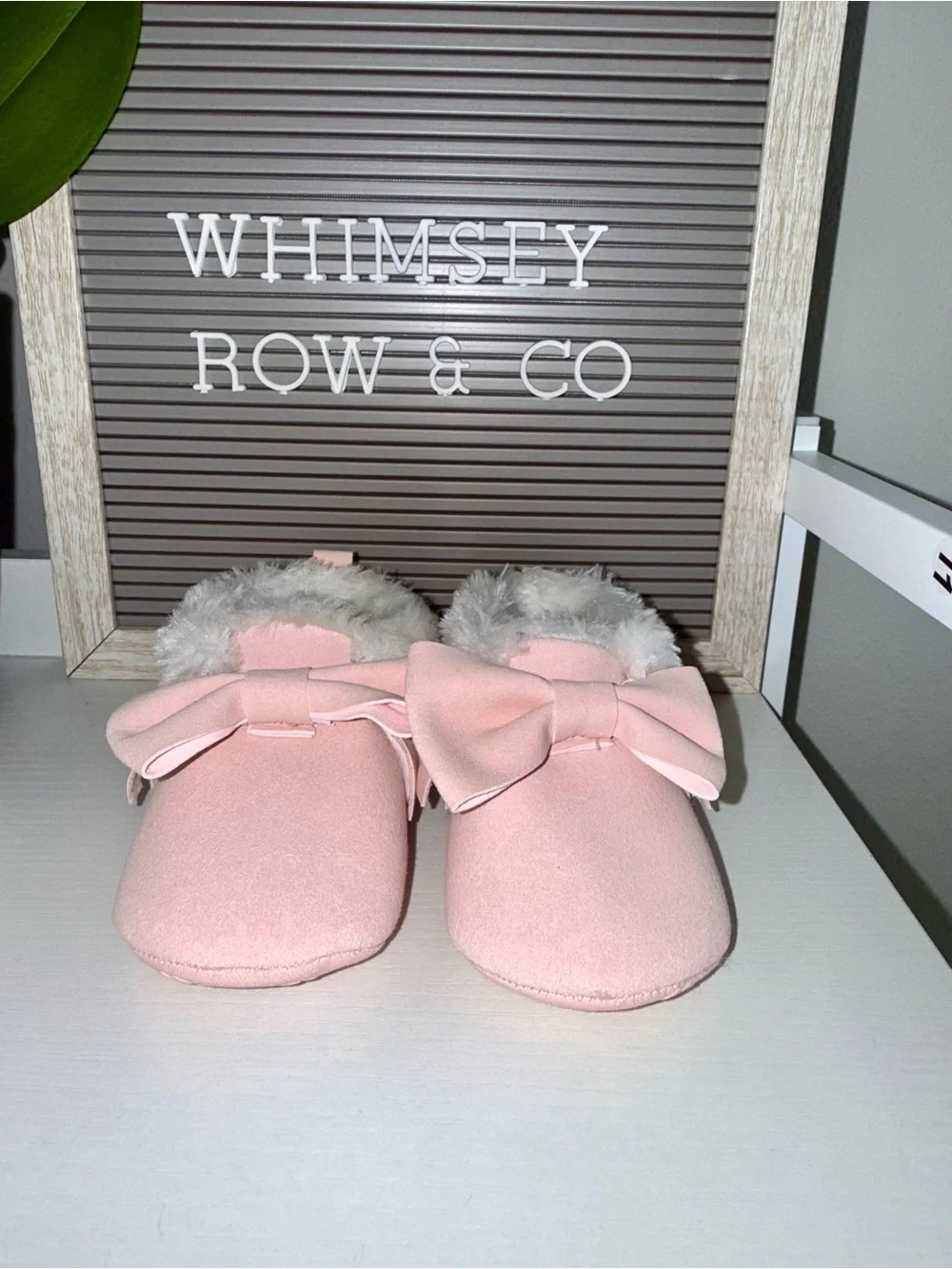 Lucky Brand Pink Faux-Fur Bow Moccasins for Kids